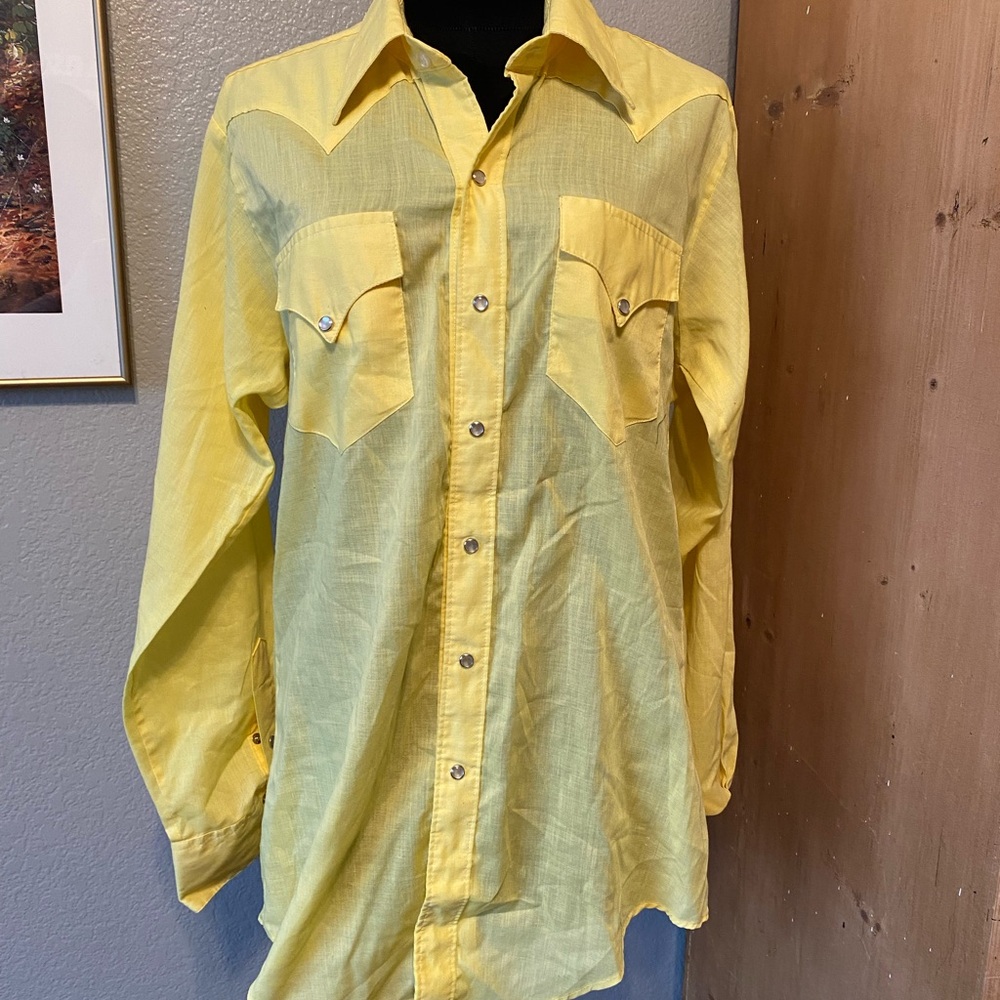 Yellow Button-Up Shirt